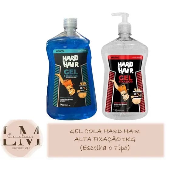 Gel Cola Hard Hair Alta Fixação 1Kg (Escolha o Tipo)