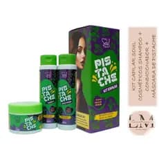 Kit Capilar Pistache com 03 itens (sh + cond + másc hidratação) Soul Cosméticos