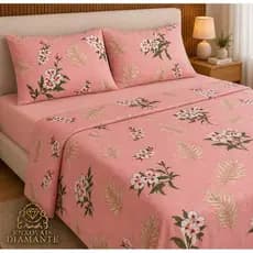 Jogo de Cama 3 Peças Queen ou Casal Estampado 450 Fios Percal Premium Toque Suave de ALGODÃO