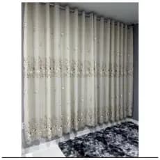 Cortina Bordada Com Forro de Microfibra Luxo 3,00m Largura X 2,80 Altura - OFERTA