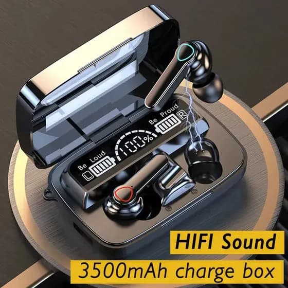 Fones De Ouvido Sem Fio Bluetooth m19, Fone De Ouvido 5.3, IPX5 À Resistente 'Água Fones De Ouvido com Microfone, HiFi Stereo Music Todos os Telefone
