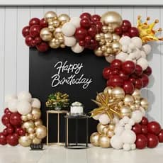 Kit 120 Balões Arco Desconstruido Amora Dourado Metalizado Rose Decoração Festa Aniversário Bexigas
