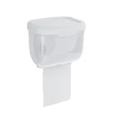 Porta Papel Higiênico De Parede À Prova D 'Água Colável Branco Incolor Transparente