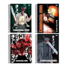 CADERNO CHAINSAW MAN ANIME 10 MATERIAS