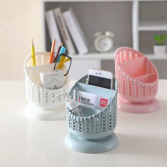 Organizador de mesa multiuso de plástico