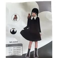 FANTASIA VESTIDO WANDINHA FANTASIA DA WANDINHA FAMILIA ADDAMS WANDINHA HALLOWEEN FESTA A FANTASIA