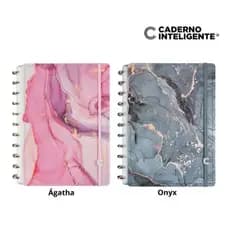 CADERNO INTELIGENTE - COLEÇÃO MÁRMORE: AGHATA ou ÔNYX ORIGINAL TAMANHO GRANDE TAMANHO MÉDIO