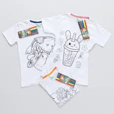 Kit 3 Camisetas de pintar infantil