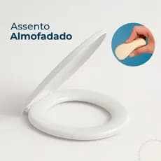 Assento de Vaso Sanitario Almofadado classico macio Universal Tampa para vaso