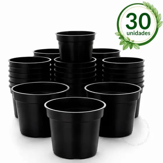 Kit 30 Vaso Pote Redondo Decorativo Plástico Moderno Para Suculentas Plantas Cactos Flores