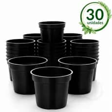 Kit 30 Vaso Pote Redondo Decorativo Plástico Moderno Para Suculentas Plantas Cactos Flores