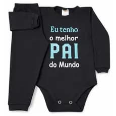Conjunto Body bebê Menina/ Menino longo com calça ribana RN ao GG Ref 2003