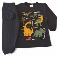 Conj Bebê - Blusa Calça Manga Longa 100% Algodão Menina/Menino RN ao GG Ref 2009