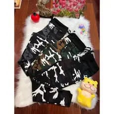 KIT 2 PEÇA Calça legging feminina conjunto de 2 peças, de estampa militar com elastano