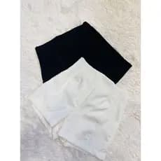 KIT DE 2 PEÇA Short alfaiataria feminina com ziper por lado