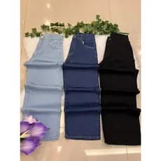 KIT DE 2 PEÇA de Calça wide leg jeans pantalona feminina 100% algodão,ENTRE 3 CORES,ALEATORIO 2 PEÇA
