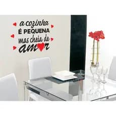 Adesivo para cozinha geladeira armário vidro metal azulejo a cozinha é pequena mas cheia de amor