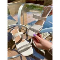 Chinelo Rasteirinha Feminino Com Strass Tiras Moda Verão Rasteira Feminina Sandálias