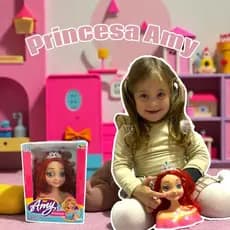 Cabeça de Boneca Amy Princesa para Penteado – Art Brink 4 Peças