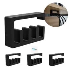 Kit Organizador de Cabos com Espaçador Mesa Setup Gamer Adesivo Forte