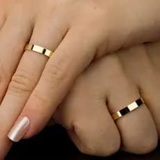 Aliança Casamento Reta 3mm Dourado unidade