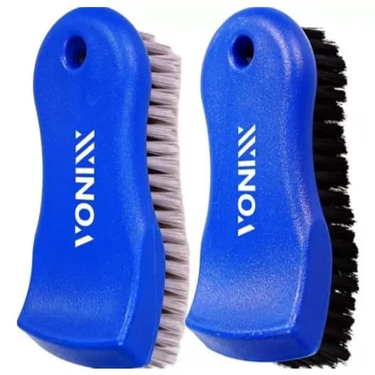 Kit Escova Limpeza Cerdas Macia Média Banco Estofado Vonixx