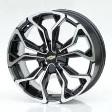 Kit 4 Rodas GM Aro 15x6 4X100 Chevrolet Cobalt Onix Celta Corsa Bicos de Brinde Preto com Diamantado M16