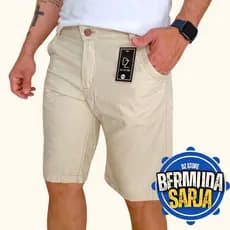 Bermuda Masculina Sarja Slim Brim Premium Bolso Faca Social  Diversas Cores