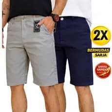 Kit 2 Bermuda Sarja Masculino Brim Alta Qualidade Modelo  Esporte Fino