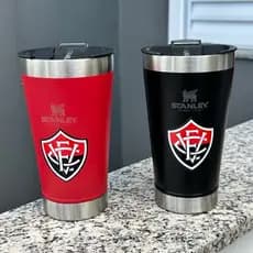 ENVIO NO MESMO DIA  - Térmica de Time /   Vitória  / Personalizado com tampa e abridor 473ml