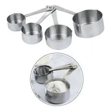 Kit Xícaras Medidoras Em Inox 4 Peças - Unyhome