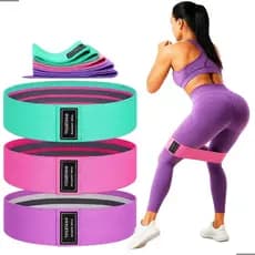 Kit 3 Faixas Elásticas Exercício Para Treino Hip Bands