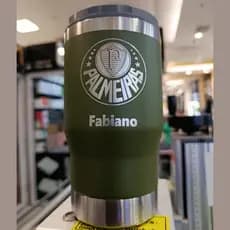 Copo Long Neck Térmico Porta Latinha 420ml | Personalizado Time e Nome a Laser | com 2 Tampas