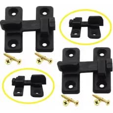 2x Fecho Trinco Tramela Bico Virado para portas e janelas C/ Parafusos PTO