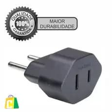 Adaptador Chato 2 Pinos 10A  Americano P Redondo Margirius