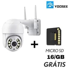 Câmera Segurança Wifi Externa yoosee Full HD 1080p + Cartão SD 16GB
