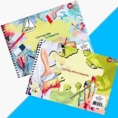 Caderno de Desenho Máxima Espiral Capa flexível  96/48 Folhas