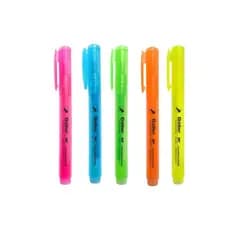 Kit 5 Marca Texto Colorido Para Estudo Faculdade Concurso Goller e BRW