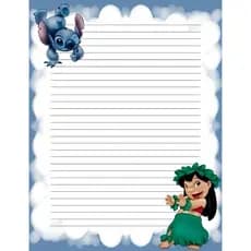 Papel de carta Lilo Stitch com 20 unidades