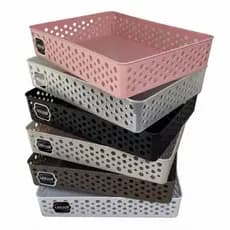 Kit Cestos Organizador Grande Gaveta Caixa Organizadora 34x26x6,5  Multiuso Usual Utilidades