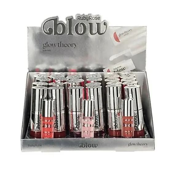 Lip Oil Glow Theory Blow Ruby Rose Gloss Hidratante Efeito Espelhado BOX 24 Unids