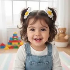 Presilha flor de Margarida/ bico de pato infantil flor