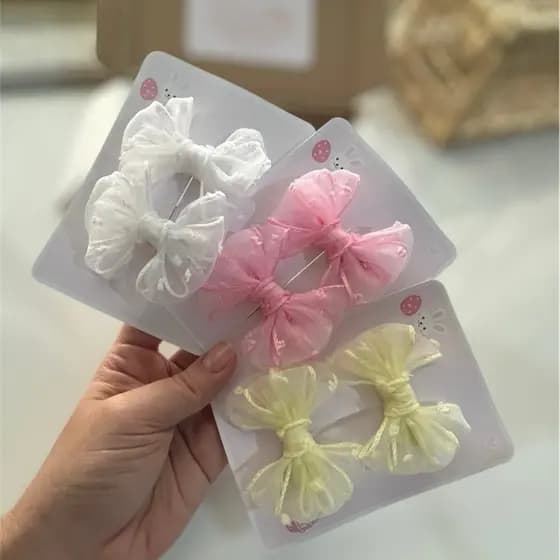 Dipla de laço infantil/ Par de laços de cabelo infantil/Laço infantil menina/ Laços de cabelo/ Presilhas de cabelo