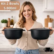Kit 2 Bowls Potes Grandes Para Armazenagem de Alimentos 5.800ML