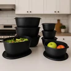 Kit Cozinha 8 Peças Potes Herméticos Livre BPA Freezer Microondas