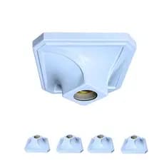 Kit 04 Plafon Plafonier Quadrado Sobrepor Bocal E27 Bivolt 110/220v
