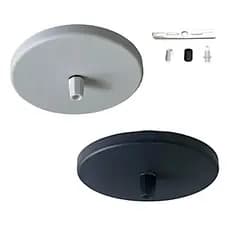 Kit 03 Canopla Acabamento Teto Tampa Cega P/ Pendente Luminária Lustre Preto Branco