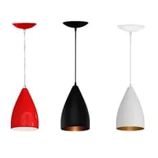 Luminária De Teto Pendente Vegas Lustre Alumínio Bocal E27 110/220 Volts 3 Cores Disponíveis
