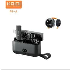 Microfone de Lapela Profissional Kaidi P4 Sem Fio Redondo Magnético Para Android ou Iphone