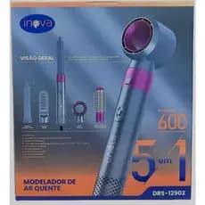 Escova Elétrica Secador 5 em 1 Modeladora Original Inova DRS-12902
